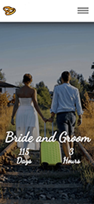 ScreenShot del sito web di un Matrimonio realizzato per una coppia di Asti da ABCLABS visto da un cellulare